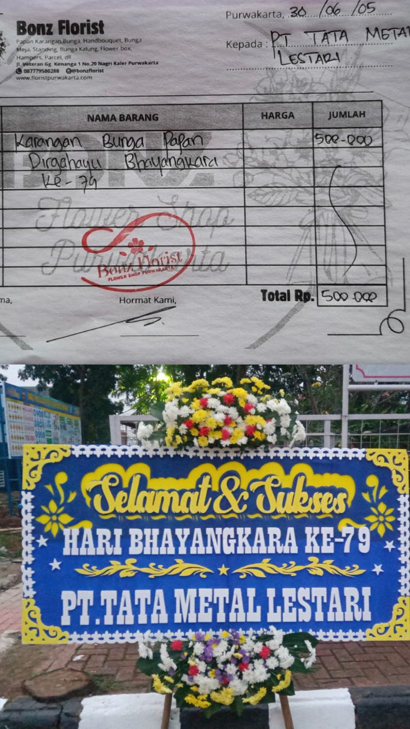 TML - Penyediaan karangan bunga oleh Bonz Florist